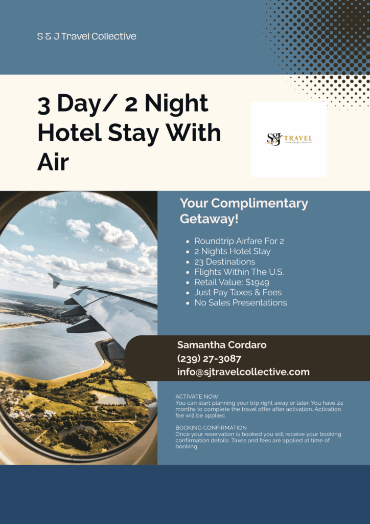 Chance to win 3 Days - 2 Nights Vacation Getaway at Venice Nights Events