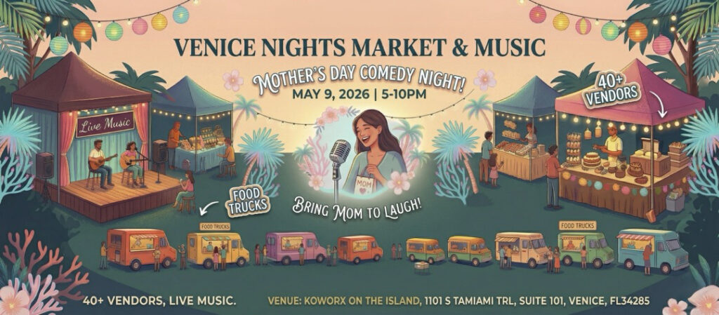Venice Nights Market and Music Mother's Day Weekend Comedy Show