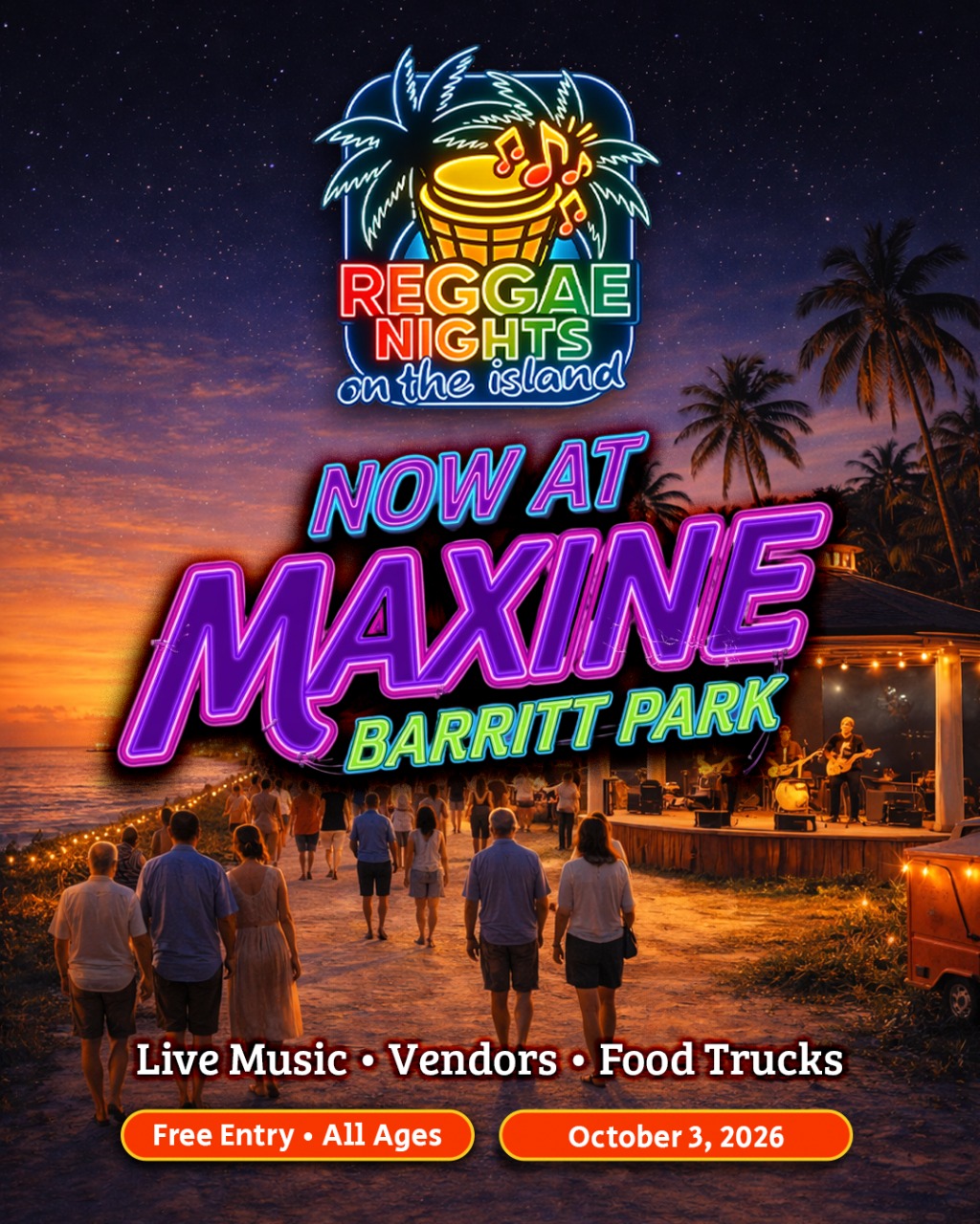 Reggae Nights on the Island at Maxine Barritt Park