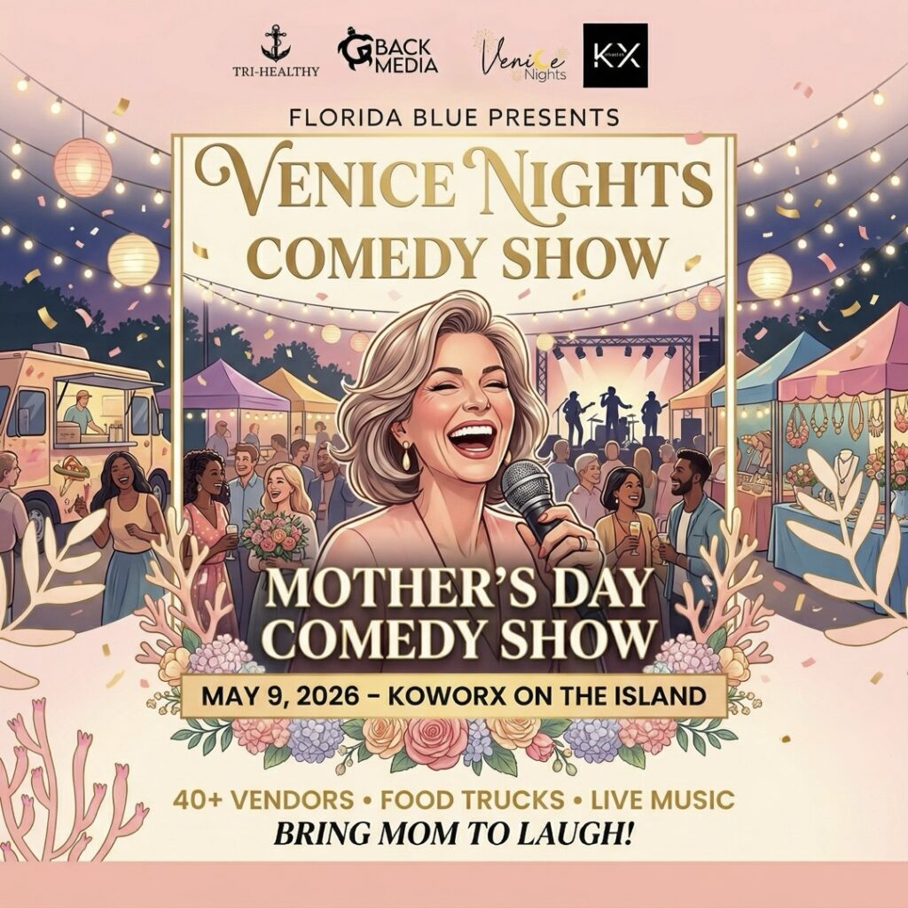 Venice Nights Market & Music May 9 at Koworx on the Island: Mother's Day Comedy Show