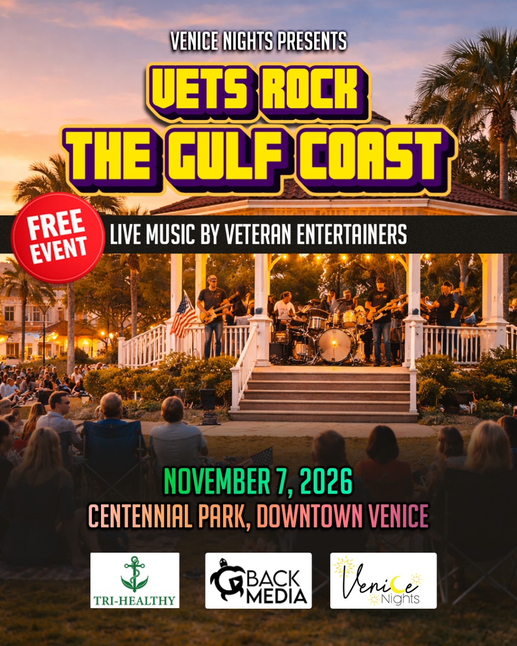 Vets Rock the Gulf Coast on Nov 7 in Venice FL